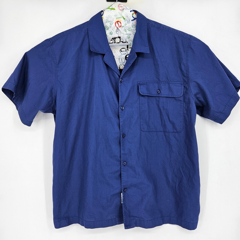 VTG Marmot Mountain Works Shirt Mens XXL Blue Short Sleeve Ripstop Grand